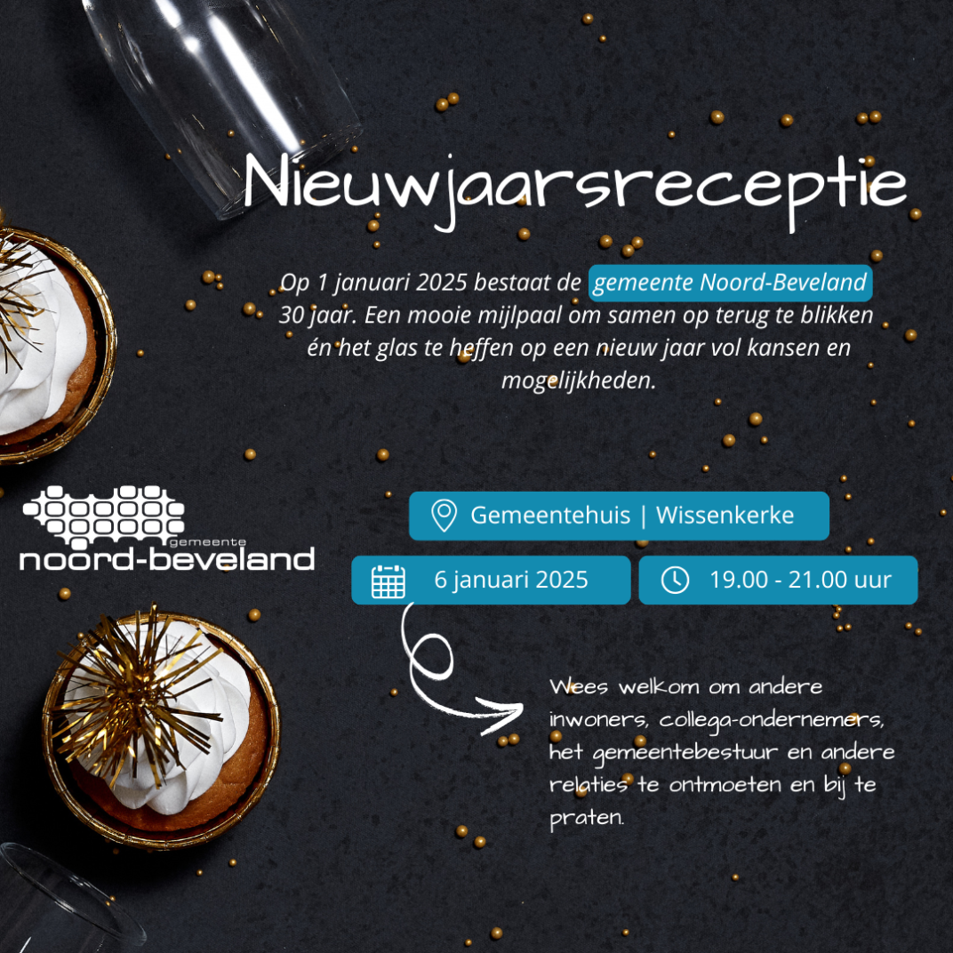 Uitnodiging nieuwjaarsreceptie 2025