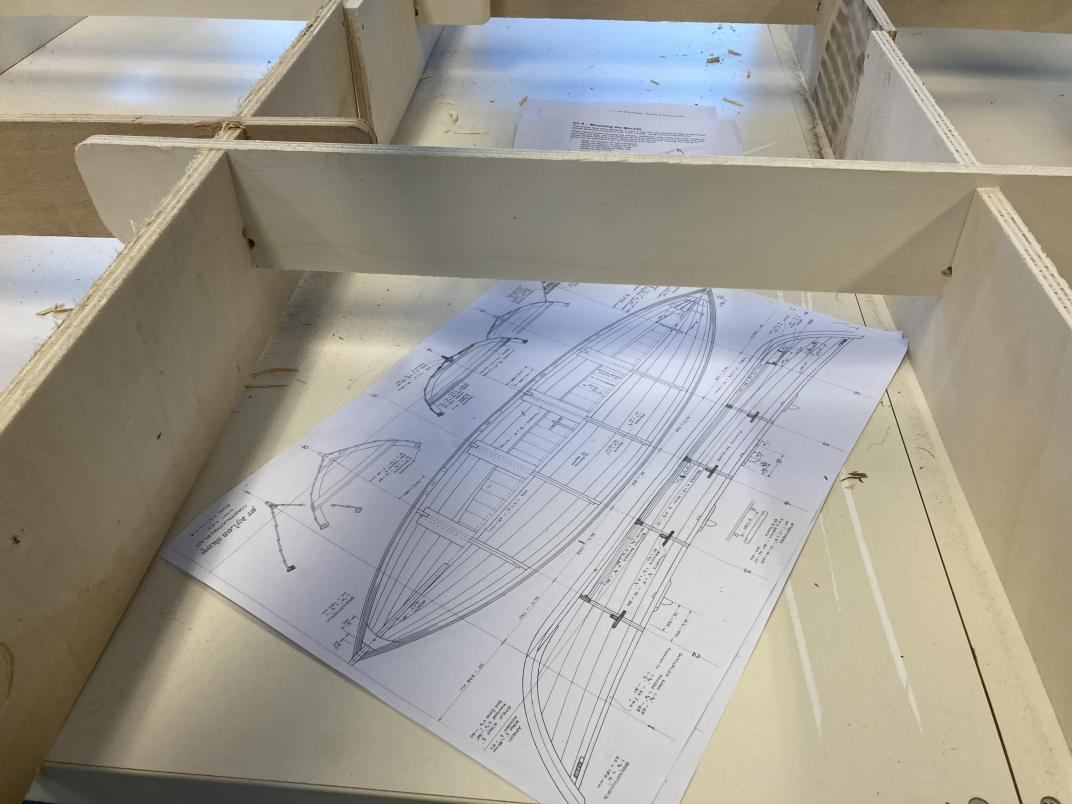 Bouwtekening skiff